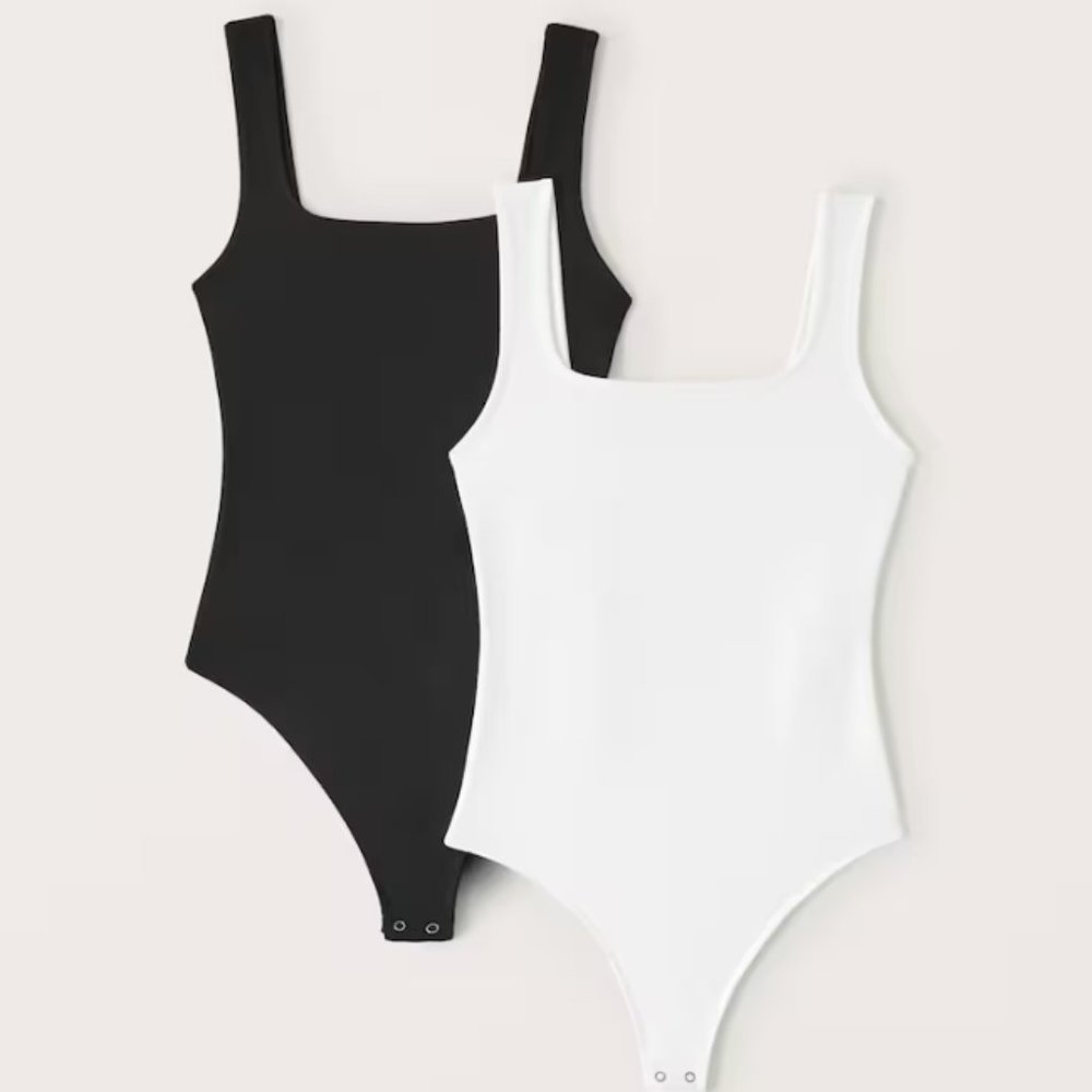 Abercrombie & Fitch - Seamless Bodysuits - 2 pack - Black & White